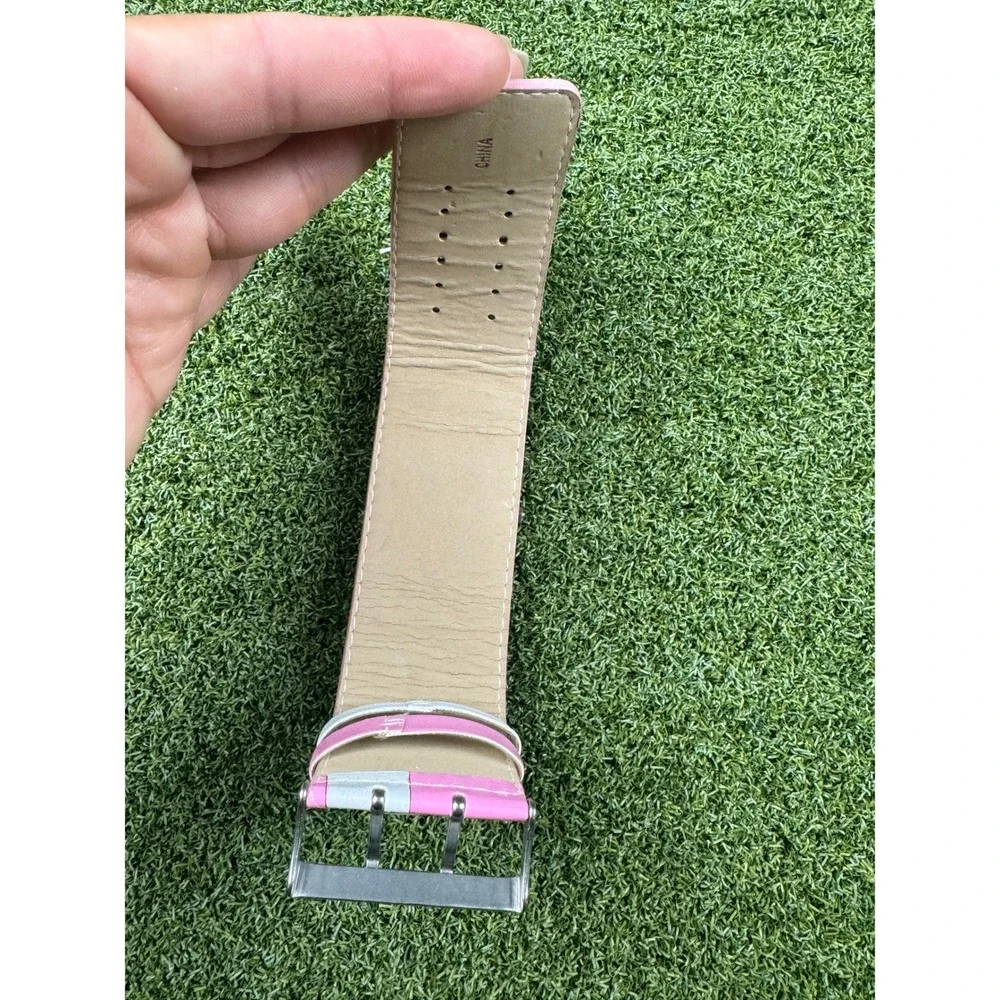 Vintage Hello Kitty Pink Wide Cuff Watch Y2KSanrio Rectangular Dial DoubleBuckle